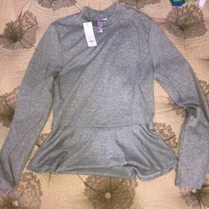 Adorable Grey peplum blouse